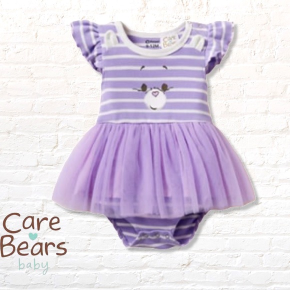 Care Bears Other - Care Bears Baby Girl Purple Striped Tutu Romper 6-9 / 9-12 months